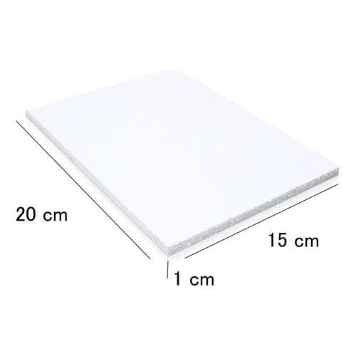 Tablero Plumavit Alta Densidad Manualidades 15x20x1 Cm
