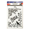 Plantilla Flexible Stencil Diseño Flores Ave