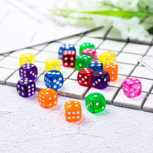 Set Dado 6 Caras + Dado 10 Caras Acrílicos Matemática