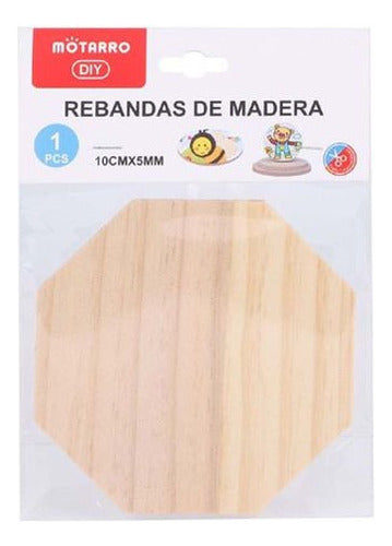 Rebanada Madera Octágono 10 Cm 5 Mm