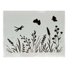 Plantilla Flexible Stencil 15x12.5cm Diseño Flores Primavera