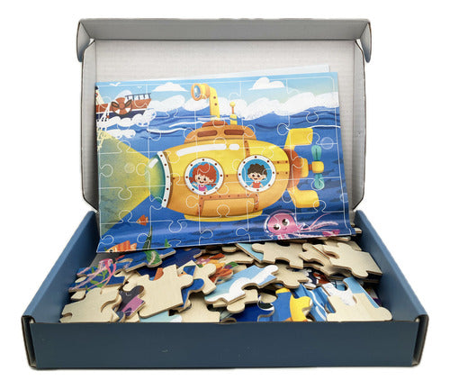 Rompecabezas Puzzle 100 Piezas 30x40 Cm Madera Escolar