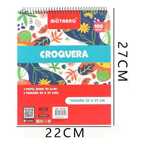 Croquera Carta 100 Hojas Blancas