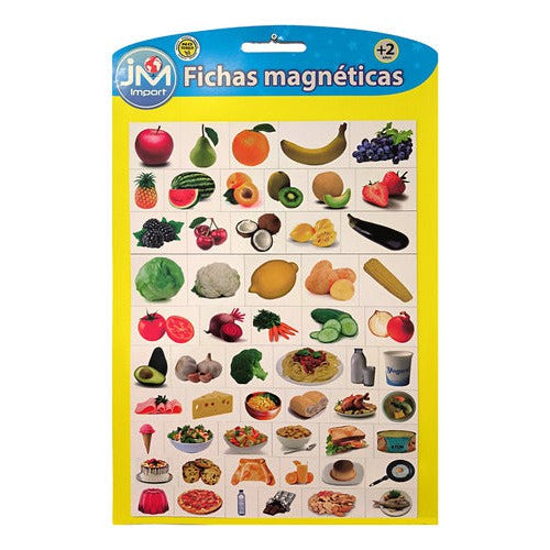 Pizarra Magnetica Con Fichas Animales Y Alimentos
