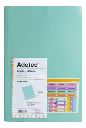 Carpeta Con Elástico Oficio Adetec