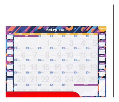 Calendario Anual Escritorio Adetec Juvenil