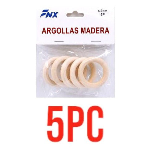 Argollas De Madera Natural Manualidades