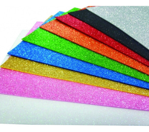 Goma Eva Glitter 2mm Manualidades 40x60 Cm 1 Un