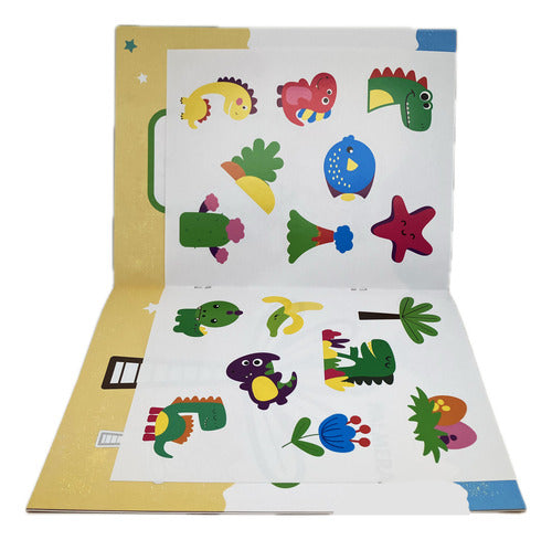 Libro Colorear Pega Color Animales