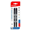 Pack 2 Plumones Permanentes Doble Punta Fina Negro