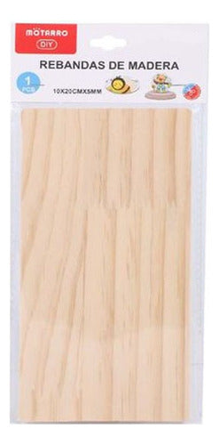 Rebanada Madera Rectangular 10x20 Cm 5 Mm