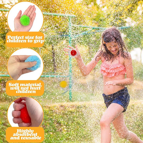 Pelotas Pompones Sensoriales Agua 50 Un 5 Cm