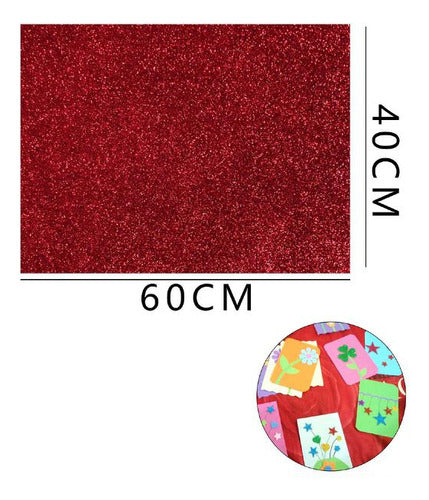 Goma Eva Glitter 2mm Manualidades 40x60 Cm 1 Un