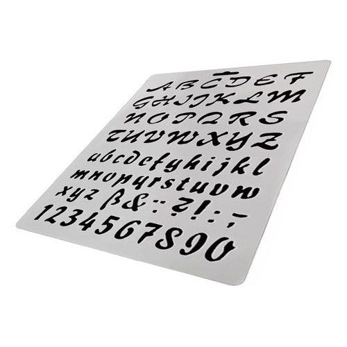Plantilla Flexible Stencil Diseño Letras Abecedario
