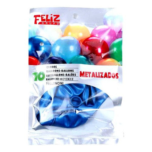 Globos 25cm Metalizados 10 Un