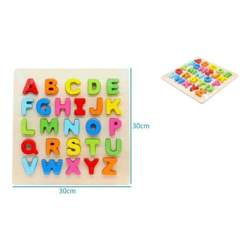 Juego Encaje Letras De Madera