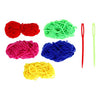 Set 5 Ovillos Lana + 2 Agujas Plasticas Escolar