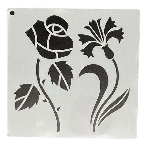 Plantilla Flexible Stencil Diseño Primavera