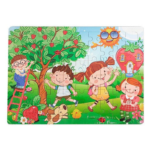 Puzzle De Madera 60 Piezas Escolar