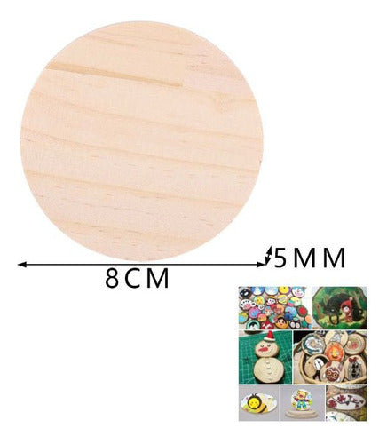 Rebanada Madera Redonda 8 Cm 5 Mm