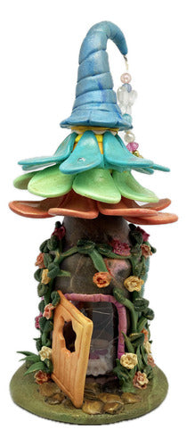 Botella Decorativa Casa Hadas Con Luz Artesanal