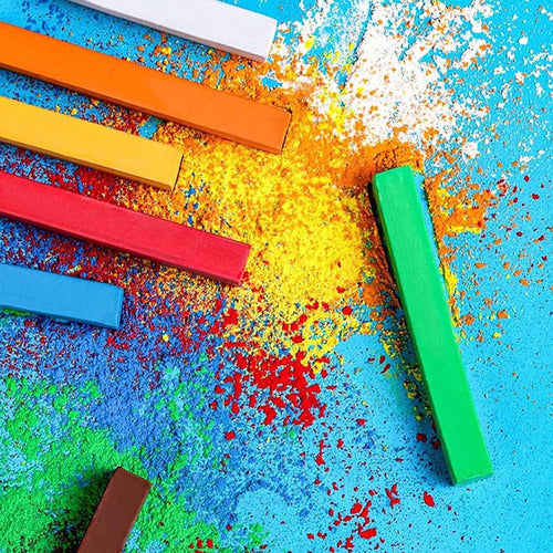 Barras Pastel Seco 12 Colores Escolar