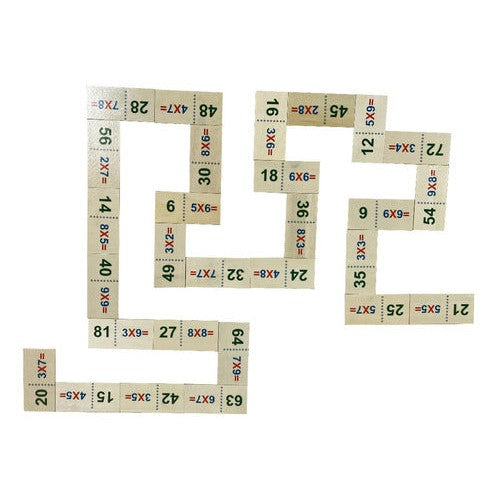 Domino De Madera Multiplicación