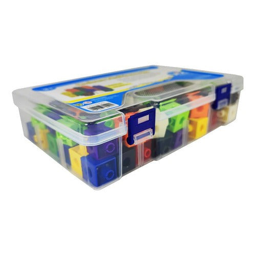 Cubos Conectores Multiencaje 10 Colores 100 Unidades En Caja