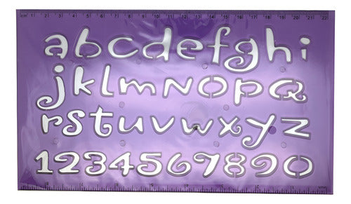 Regla Normografo Letras Abecedario Diseño