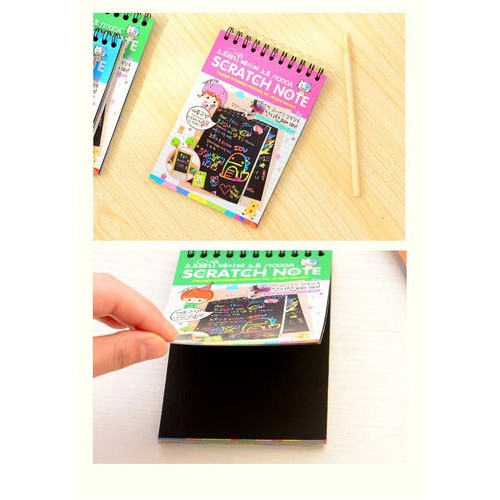 Set Papel Magico Negro Para Raspar