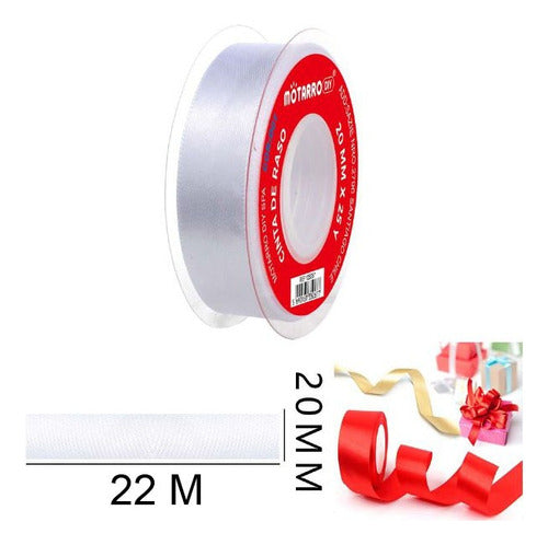Cinta De Raso 2 Cm Colores 22 Mts