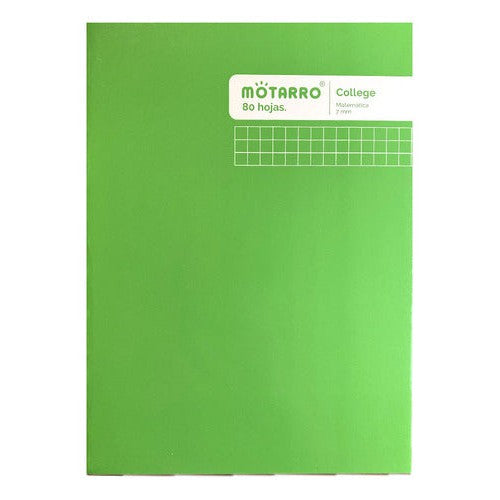 Cuaderno College Cuadriculado 7 Mm 80 Hjs