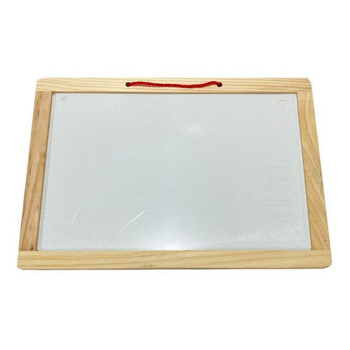 Pizarra Acrilica-magnética-tiza 20x30cm Borde Madera Redondo