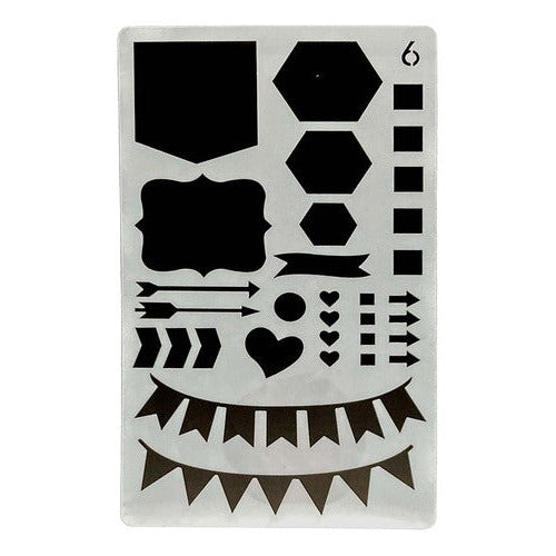 Plantilla Flexible Stencil Diseños Figuras Planner
