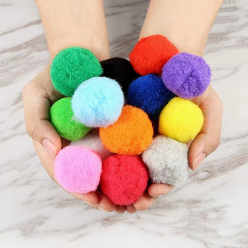 Pelotas Pompones Sensoriales Agua 50 Un 5 Cm