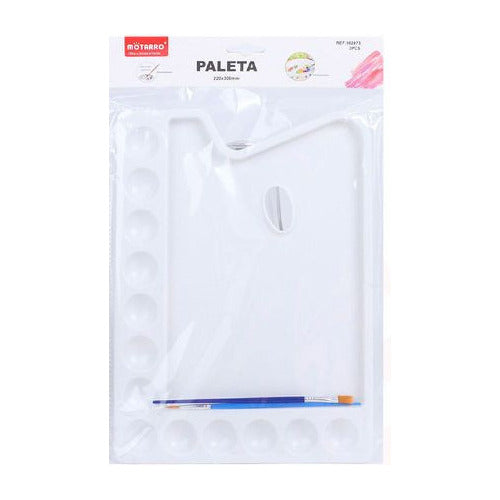 Mezclador Paleta 14 Espacios + 2 Pinceles