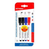 Set 4 Plumones De Pizarra Con Borrador En La Tapa Punta Fina