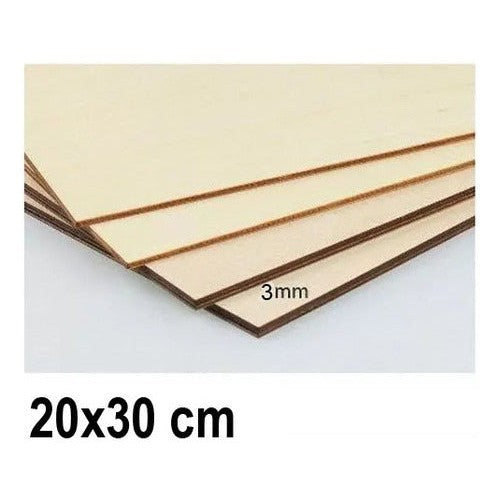 Tabla Madera Terciado 20x30 Cm 3 Mm Manualidades