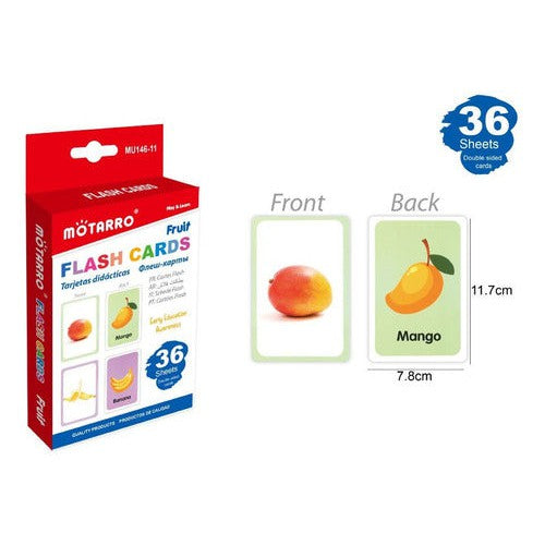 Láminas Didácticas Frutas Inglés