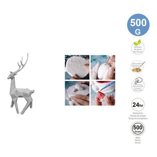 Masa Para Modelar Blanca 500 Gr