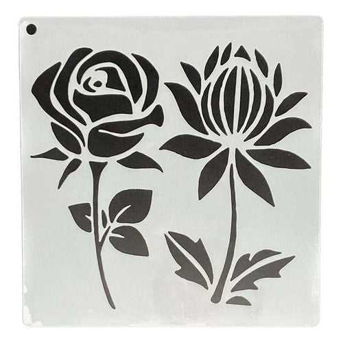 Plantilla Flexible Stencil Diseño Primavera