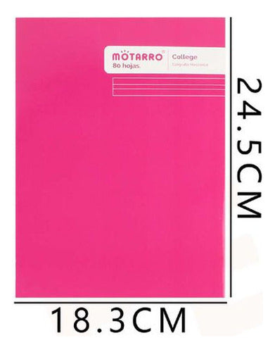Cuaderno College Caligrafía Horizontal 80 Hjs