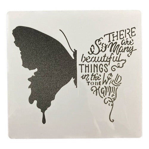 Plantilla Stencil 15x15 Cm Diseño Mariposas