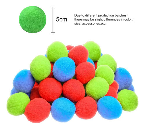 Pelotas Pompones Sensoriales Agua 50 Un 5 Cm
