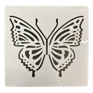 Plantilla Stencil 15x15 Cm Diseño Mariposas