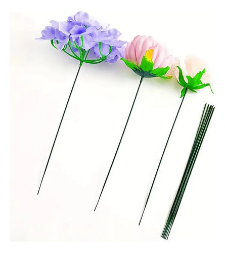 Alambre Para Flores Manualidades Verde