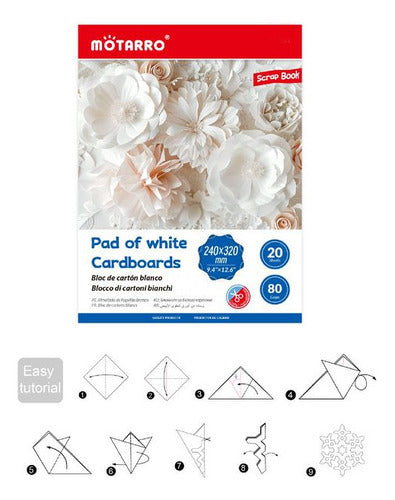 Block Papel Blanco 80 Grs Para Origami 20 Hjs