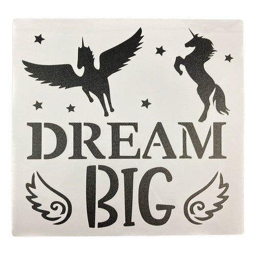 Plantilla Stencil 20x20 Cm Diseño Unicornio