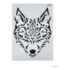 Plantilla Flexible Stencil Diseño Lobo