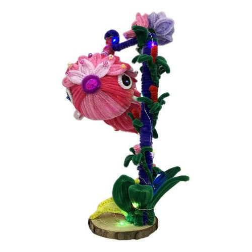 Pez Koi Decorativo De Limpiapipas Con Luz Artesanal